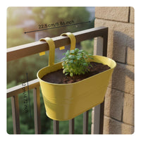 Detachable Hook Container Planter Long-Lasting Iron Hanging Container Planter