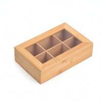 Bamboo Box with Acrylic Lid Transparent Tea Box with Acrylic Lid Wooden