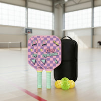 2 Pieces Fiberglass Pickleball Set with Bag Cushioned Pickleball Set Lightweight Sports Equipment Non-Slip for Beginners, Adults, Families, Outdoor, Backyard, Park