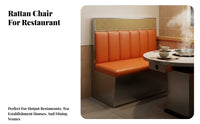 Wall-Mounted design Semicircular Woven Banquette Commercial Furniture Booth Seating for Restaurant Owners, Cafe, Lounge
