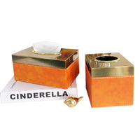 Nordic Creative Leather Tissue Box for Dining Table Coffee Table Decoration American Living Room Tissue Holder