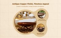 Portable Steel Fire Pit, Wood Burning, Outdoor Use
