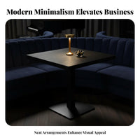 Circular Table and 2-Chair Set Sturdy Construction Cafe Seating Modern Design Space-Saving for Restaurant Owners, Coffee Shop