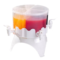 Detachable 4-Compartment Rotating Cold Water Pitcher with Spigot, 4L, PP Material