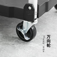 折叠款塑料手推车三层道具车影视车汽修车移动便携多功能四轮