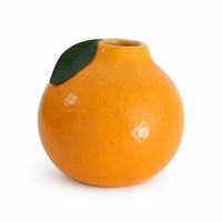 Home Decoration Ceramic Fruit Ornament for Living Room Decor, Minimalist Design Figurine with Single-Color Glazed Finish