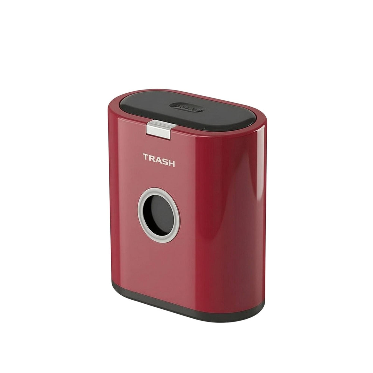 Press Top Trash Can with Lid Compact Slim Wastebasket Low-Profile for Bedroom