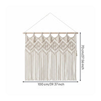Macrame Door Curtain Handmade Boho Door Curtain Cotton Rope for Doorway