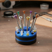 Jewelers Screwdriver Kit with Stand Color Coded for Watchmakers