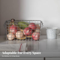 Stackable Wire Basket Set Good Air Ventilation Stackable Grid Container