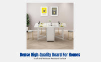 Folding Dining Table, Space-Saving Extendable Table, Mobile Rectangular Sideboard, Modern Minimalist, Small Apartment