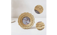 Round Picture Frame Gold Round Photo Frame Vintage-Inspired for Wedding
