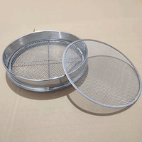 Garden Sieve with Interchangeable Mesh Screens for Soil and Compost, 30cm Stainless Steel