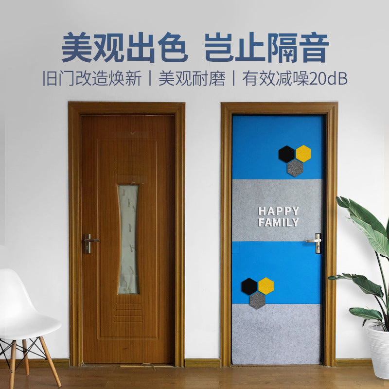 Soundproof Door Panel Self-Adhesive Acoustic Foam for Noise Reduction and Room Renovation