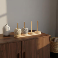 Wooden Yarn Holder Sturdy Detachable Yarn Stand Space Saving for Crafters