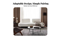 Armless Block Sofa Nordic aesthetic Couch Boucle Upholstery sectional Furniture for Apartment Dwellers, Design aficionados, Living Room, Lounge Area, Studio