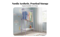 Triangular-Frame Clothes Rack with Shelf Freestanding Clothing Organizer