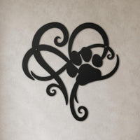 Metal Paw Wall Art Decor Indoor Display Canine Paw Wall Art Sturdy