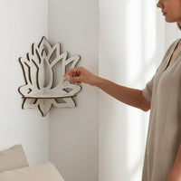 Lotus Flower Corner Shelf Space Saving Butterfly Corner Shelf for Living Room