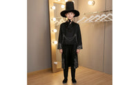Full-Body Black Cosplay Costume Layered Hat Costume Set for Men