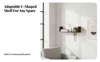 U-Shaped Display Rack Sturdy Wall-Mounted shelf Multi-Purpose for Book Lovers