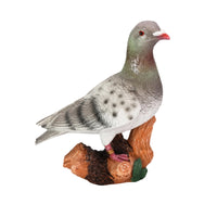 Pigeon Statue with Branch Base Lifelike Pigeon Figurine Decorative for Gardeners