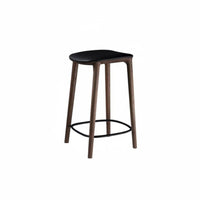 Kitchen Island Stool with Backrest Luxury Design Wooden Counter Stool with Backrest Built-in Footrest High Weight Capacity