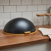 Bread Storage Compact Storage Unit Profile Bamboo Bread Box Rounded Rectangular
