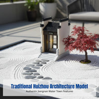 Hui Style Architecture Miniature Landscape Decor, Courtyard Entryway, Suzhou Garden Model, Jiangnan Water Town Scene