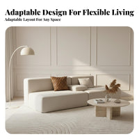 Armless Block Sofa Minimalist design Sectional Couch Space-Saving Living Room Furniture for Homeowners, Families, Studio, Lounge Area, Home leisure