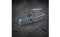 Trailer Hitch Coupler Hinged Latch Metal Trailer Coupler Silver Finish