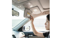 Gray Left Driver Side Sun Visor Plug and Play Driver Side Sun Visor Rectangular