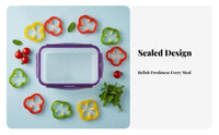 5L Rectangular Food container Large Capacity Storage Box Included for Meal Preppers