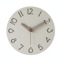 Cream Design Wall Timepiece Non-Ticking Quiet Wall Timepiece Easy to Read