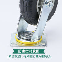 Heavy Duty Swivel Caster Wheels with Solid Rubber for Carts and Trolleys, 4-8 Inch
