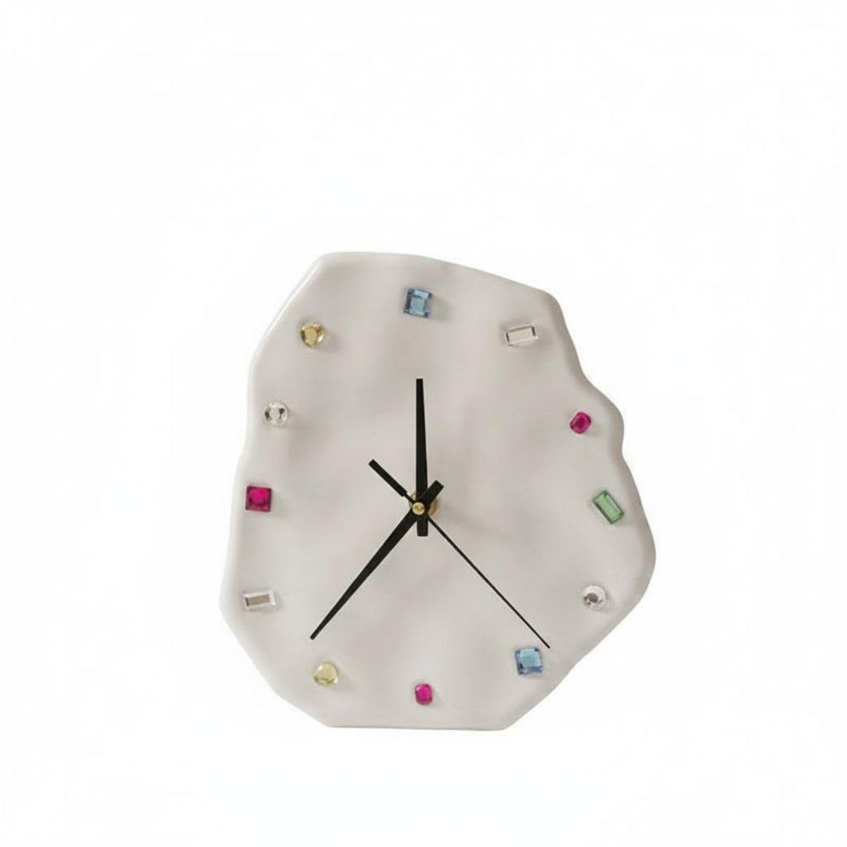 Wall Clock Irregular Ceramic Clock Creative Gift Timekeeping Device for Bedroom