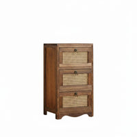 Woven Drawer End Table Nordic Design Nightstand space-saving Size for Living Room