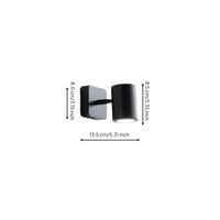 Modern Black Wood Wall Sconce, 350° Rotatable Spotlight