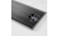 Utility Tray with Slatted Drainage Rectangular Tea Table Drainage Tray Gray for Baristas
