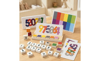 Early Learning Color Sorting Toy with Cards Double-Sided Number Matching Game Smooth Counting and Matching Game Preschool for Toddlers