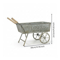 Wheelbarrow Planter Compact Decorative Cart Planter Classical Cart Flower Pot for Home Stylists