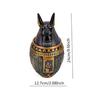 Anubis Figurine Jar Collectible Resin Anubis Sculpture Gift for Living Room