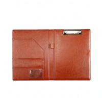 A4 Clipboard Folder Sturdy PU Leather Padfolio Lightweight for Meetings
