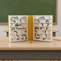 Built-in Dice Storage 3D Snakes and Ladders Game for Families