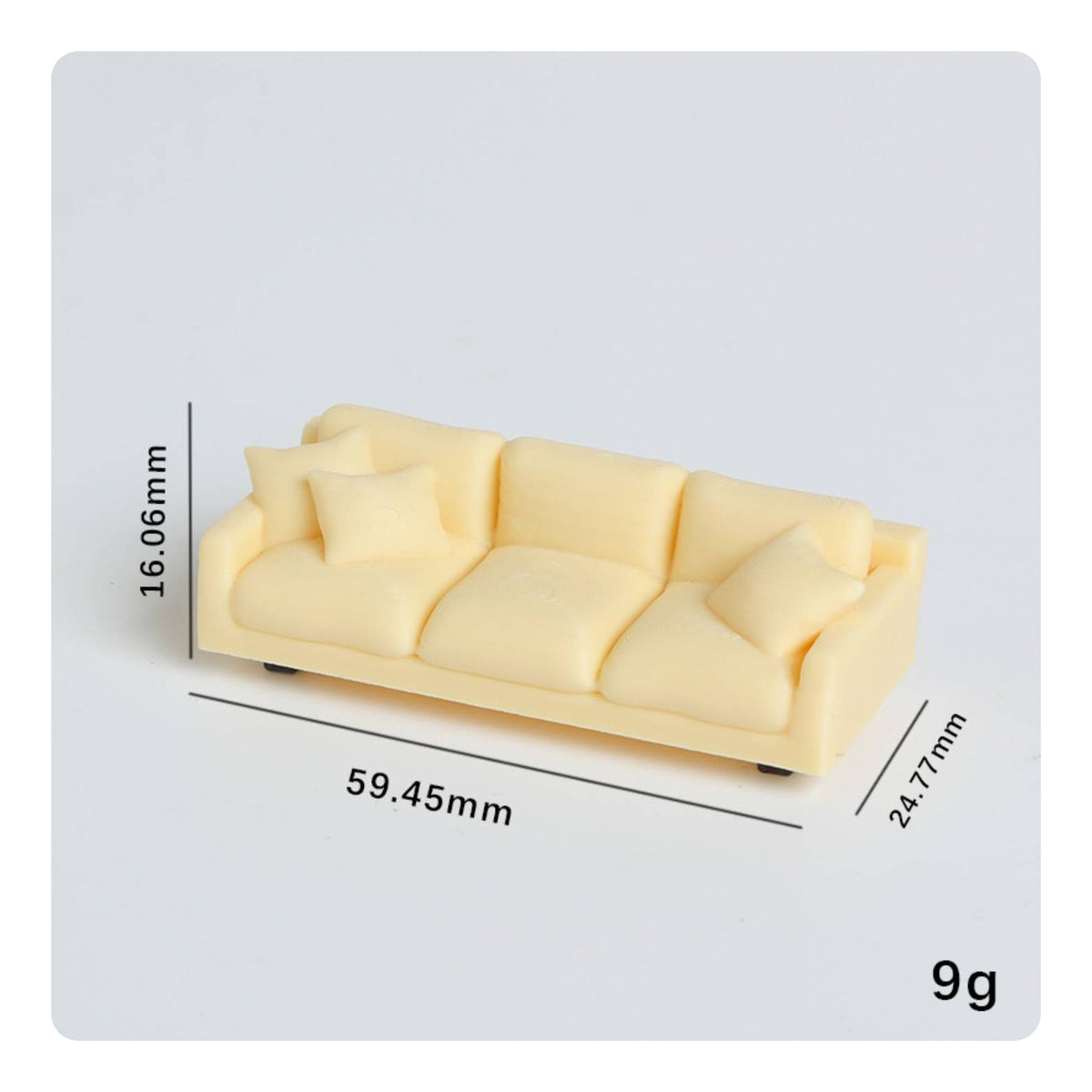 1:12 Scale Sofa Cream Design Dollhouse Couch Model Photo Prop for Collectors