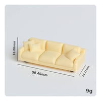 1:12 Scale Sofa Cream Design Dollhouse Couch Model Photo Prop for Collectors