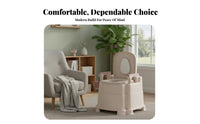Bedside Commode Anti-Odor Adjustable Bedside Potty Non-Slip Feet for Patients