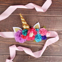 Mom-to-Be Unicorn Floral Sash for Baby Shower