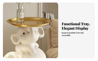 Stacked Elephant Family Side Table Versatile Placement for Bedroom