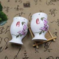 Ceramic Facial Moxibustion Cup with Handle for Guasha and Muscle Relaxation